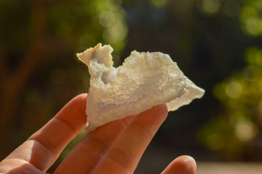 Natural Etched Blue Chalcedony Agate Specimens  x 12 From Nsanje, Malawi - TopRock