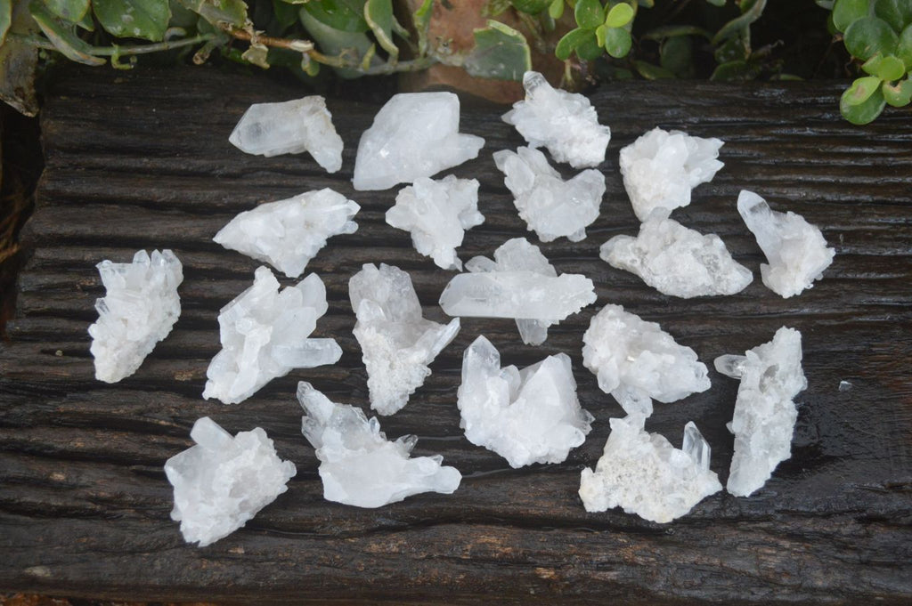 Natural Single Clear Quartz Crystals x 35 From Mpika, Zambia - Toprock Gemstones and Minerals 