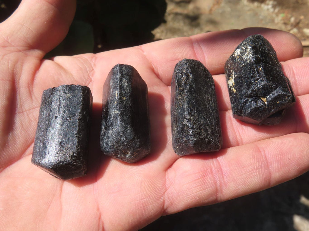 Natural Alluvial Schorl / Black Tourmaline Crystals - sold per kg - From Zimbabwe - TopRock