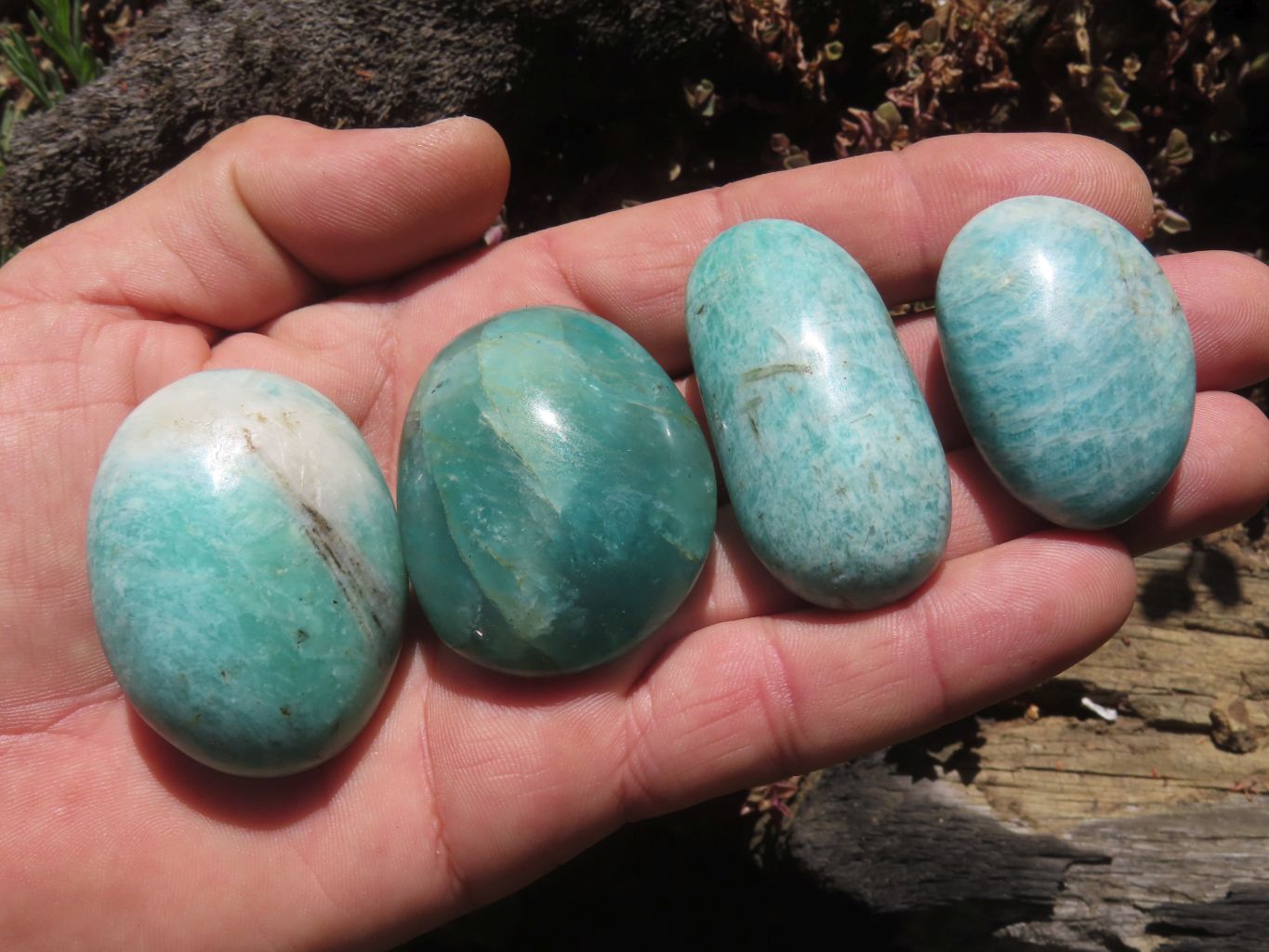 Polished Amazonite Gallets -  Sold per Kg  From Madagascar - TopRock