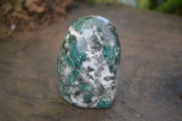Polished Emerald In Matrix Standing Free Forms  x 3 From Zimbabwe - Toprock Gemstones and Minerals 