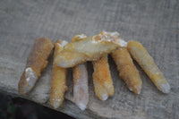 Natural Golden Limonite Solar Spirit Quartz Clusters / Crystals  x 35 From Boekenhouthoek, South Africa - Toprock Gemstones and Minerals 
