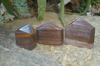Polished Banded Iron Stone Points  x 3 From Prieska, Northern Cape - Toprock Gemstones and Minerals 