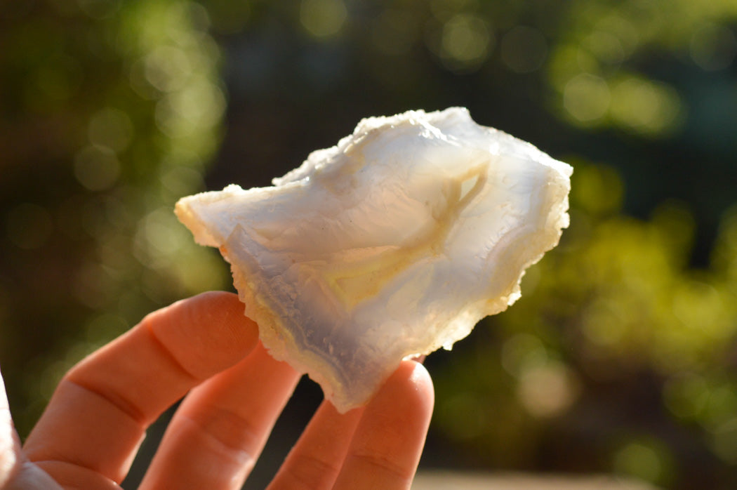 Natural Etched Blue Chalcedony Agate Specimens  x 12 From Nsanje, Malawi - TopRock