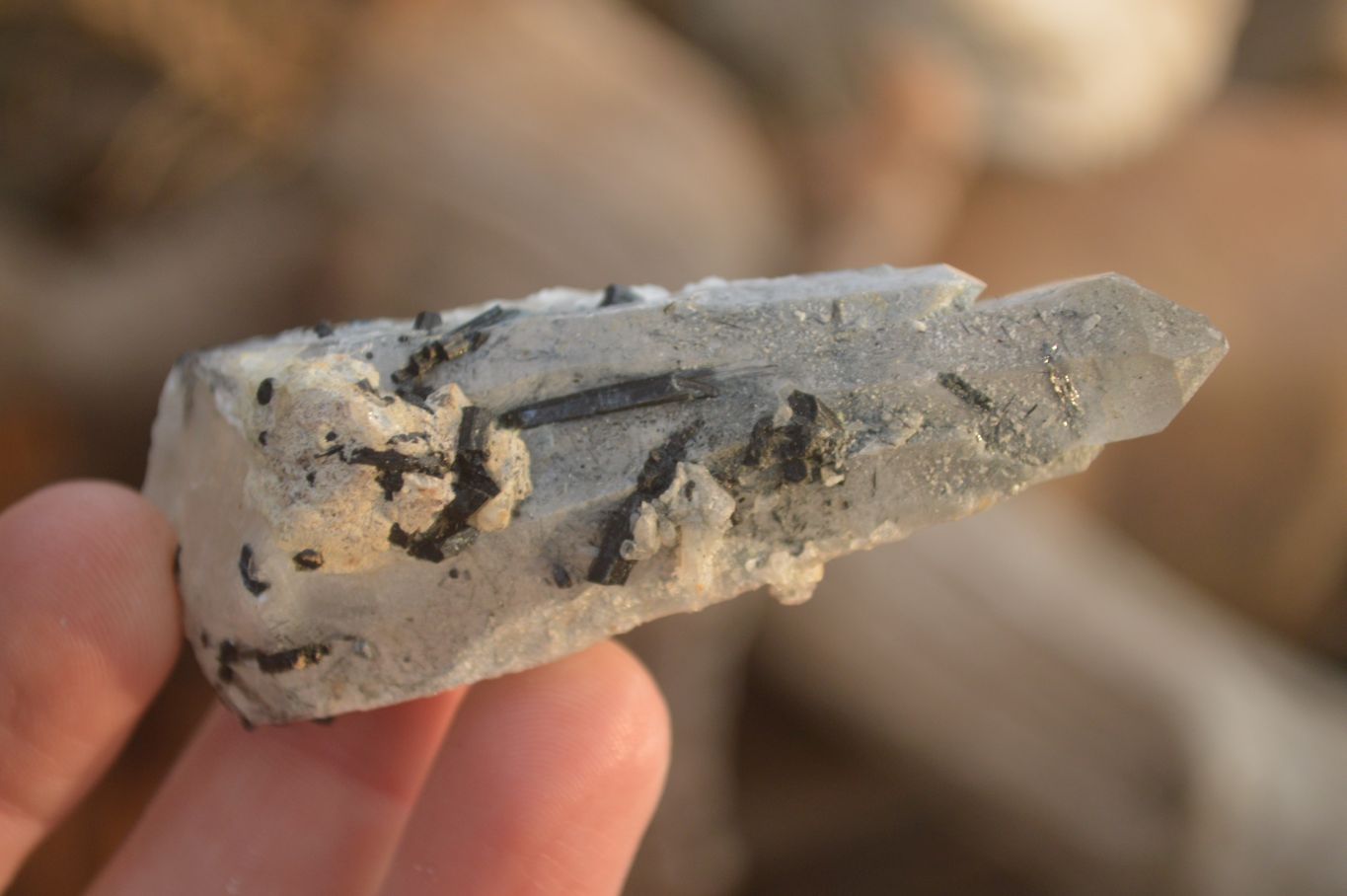 Natural Schorl Black Tourmaline Specimens x 12 From Erongo, Namibia - Toprock Gemstones and Minerals 