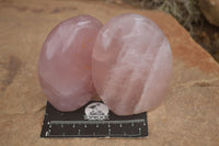 Polished Gemmy Pink Rose Quartz Standing Free Forms  x 3 From Ambatondrazaka, Madagascar - TopRock