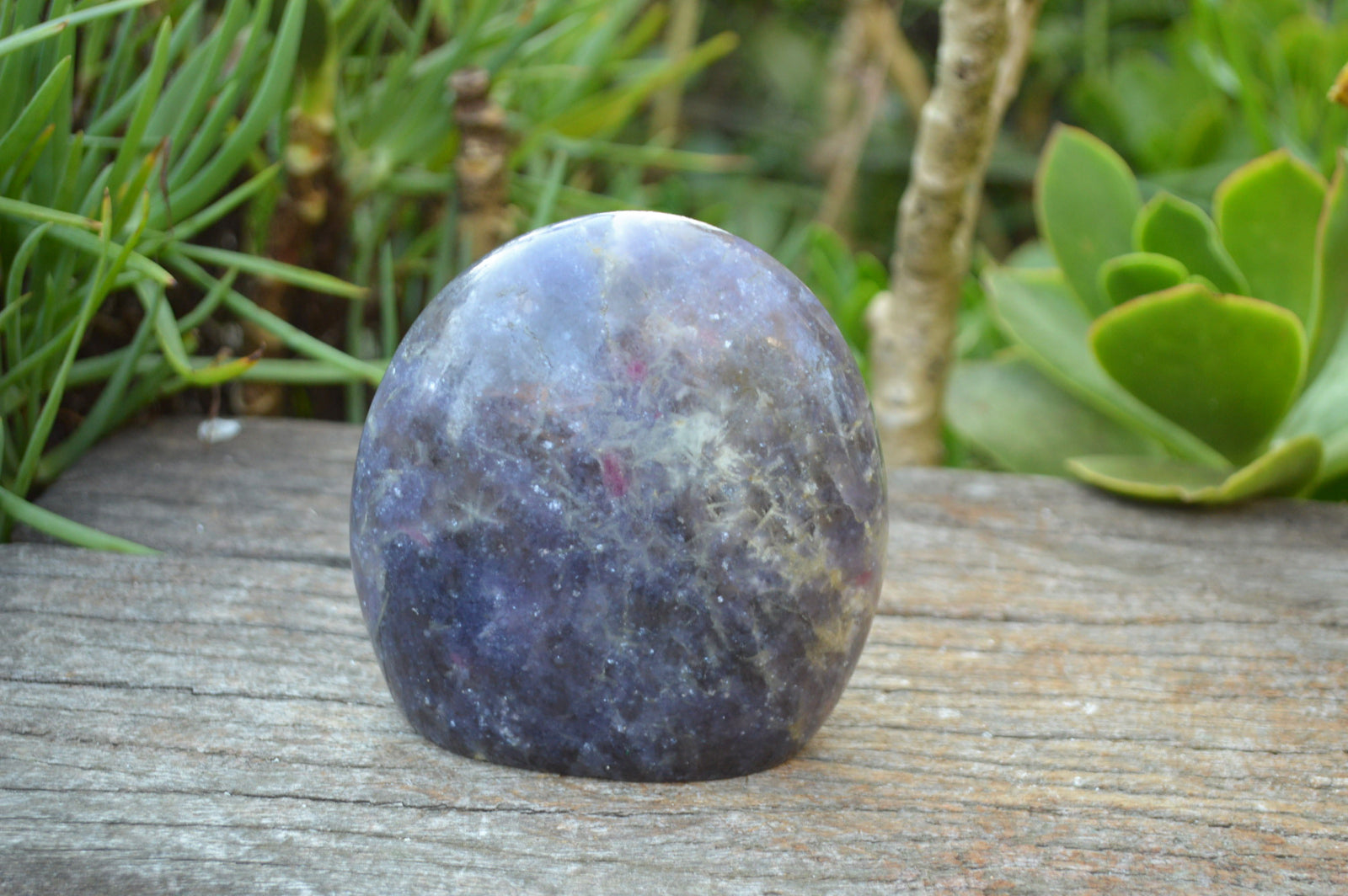 Polished Purple Lepidolite Standing Free Forms With Pink Tourmaline Inclusions  x 2 From Madagascar - TopRock