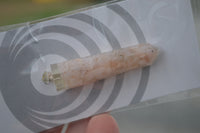 Polished Packaged Hand Crafted Resin Pendant with Pink Opal Chips - sold per piece - From Bulwer, South Africa - TopRock