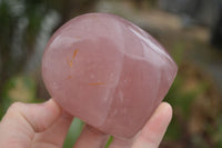 Polished Gemmy Pink Rose Quartz Standing Free Forms  x 3 From Ambatondrazaka, Madagascar - TopRock