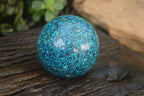 Polished  Conglomerate Chrysocolla Sphere With Azurite & Malachite  x 1 From Congo - Toprock Gemstones and Minerals 