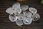Polished Optic Rock Crystal Quartz Galet / Palm Stones x 12 From Madagascar - Toprock Gemstones and Minerals 