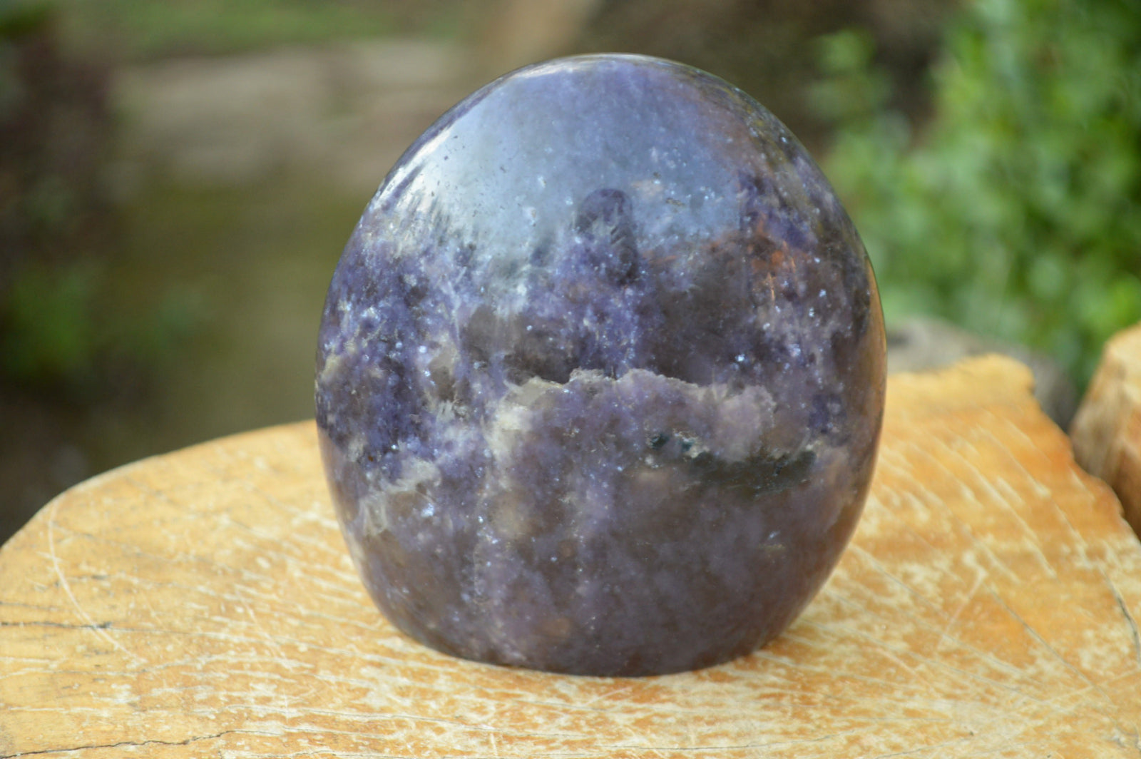 Polished Purple Lepidolite Standing Free Forms With Pink Tourmaline Inclusions  x 2 From Madagascar - TopRock