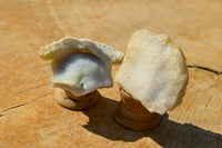 Natural Etched Blue Chalcedony Agate Specimens  x 12 From Nsanje, Malawi - TopRock