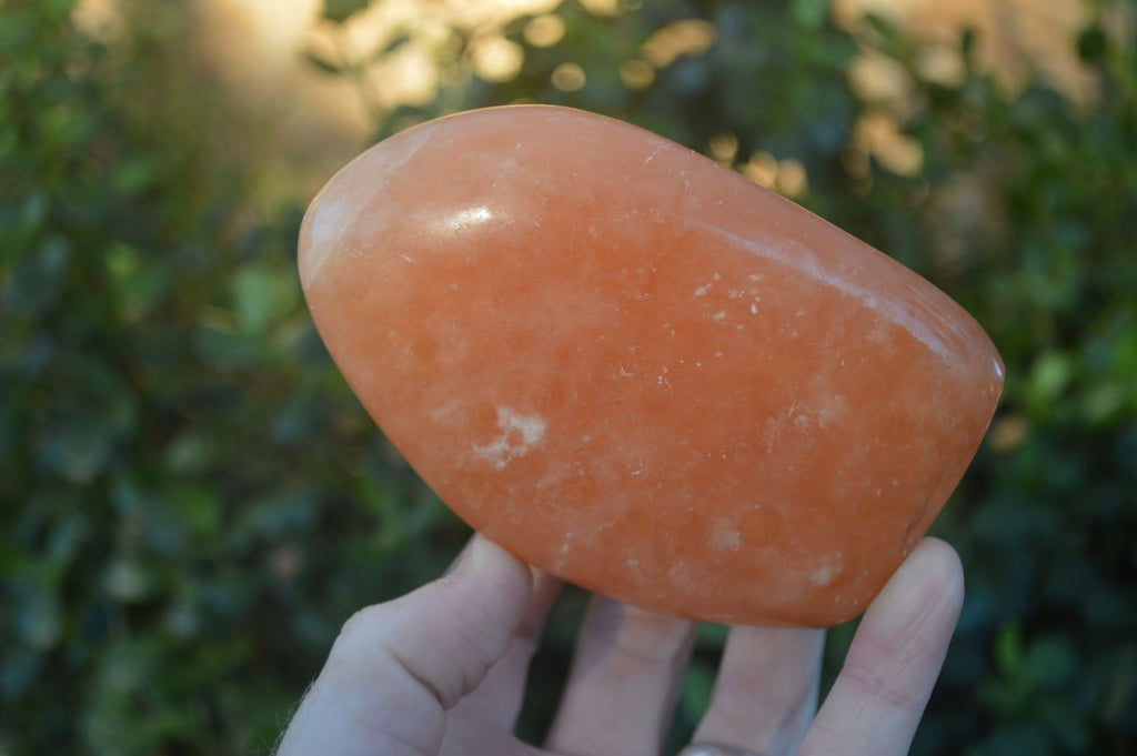 Polished Orange Twist Calcite Standing Free Forms  x 2 From Maevantanana, Madagascar - Toprock Gemstones and Minerals 