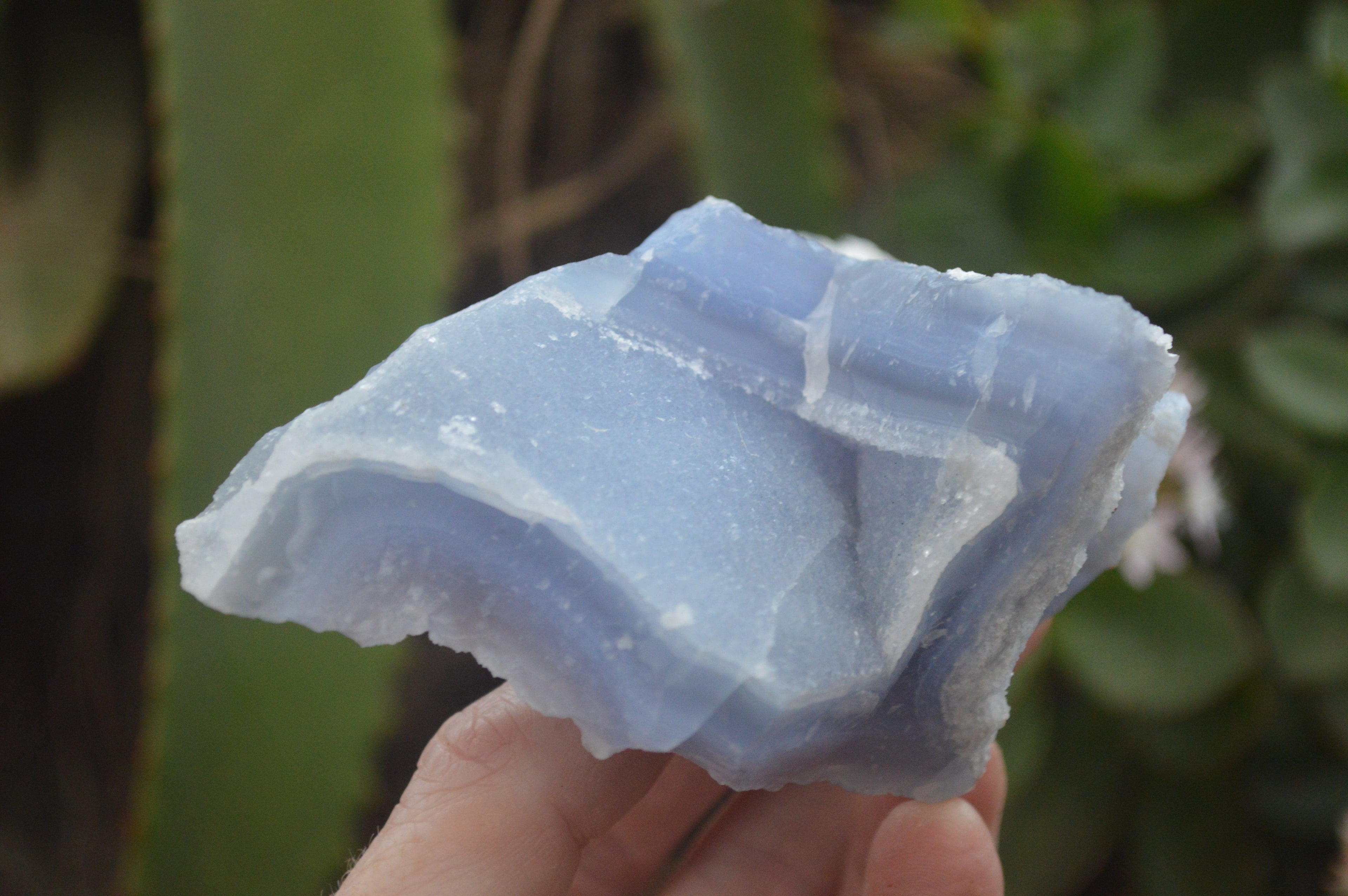 Natural Etched Blue Chalcedony Specimens  x 4 From Nsanje, Malawi - Toprock Gemstones and Minerals 