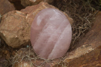 Polished Gemmy Pink Rose Quartz Standing Free Forms  x 3 From Ambatondrazaka, Madagascar - TopRock
