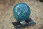 Polished  Conglomerate Chrysocolla Sphere With Azurite & Malachite  x 1 From Congo - Toprock Gemstones and Minerals 