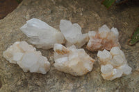Natural Mixed Quartz Clusters  x 6 From Madagascar - Toprock Gemstones and Minerals 