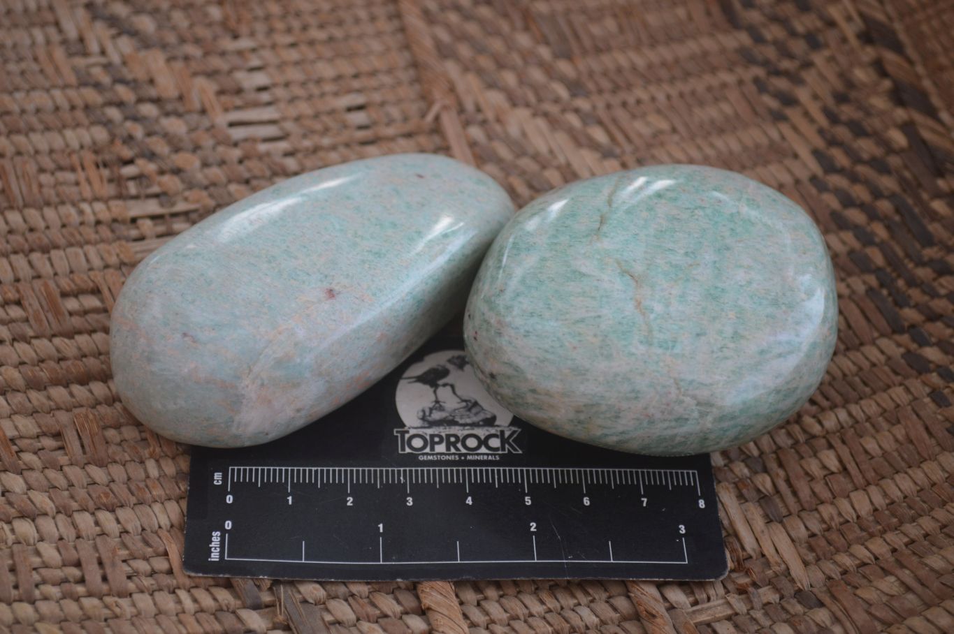 Polished Amazonite Free Forms  x 12 From Zimbabwe - Toprock Gemstones and Minerals 