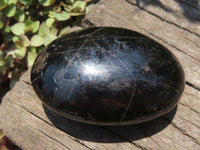 Polished Pitch Black Schorl Tourmaline Palm Stones / Gallets - sold per kg - From Madagascar - TopRock