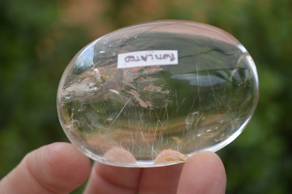 Polished Optic Rock Crystal Quartz Galet / Palm Stones x 12 From Madagascar - Toprock Gemstones and Minerals 