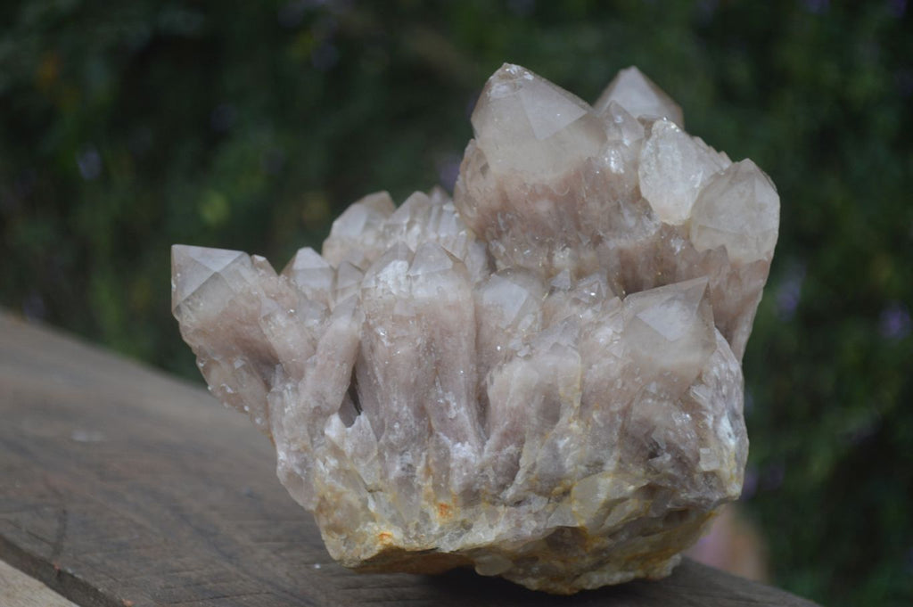 Natural Large White Phantom Smokey Quartz Cluster  x 1 From Luena, Congo - Toprock Gemstones and Minerals 