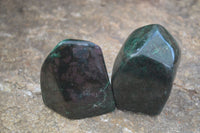 Polished Fluorescent Ruby Corundum In Chrome Verdite Free Forms x 3 From Zimbabwe - Toprock Gemstones and Minerals 
