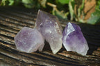 Natural Single Jacaranda Amethyst Crystals x 12 From Zambia - Toprock Gemstones and Minerals 
