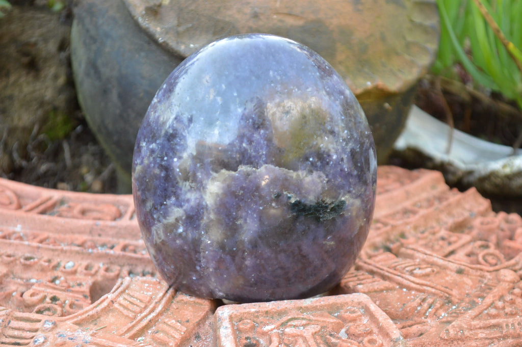 Polished Purple Lepidolite Standing Free Forms With Pink Tourmaline Inclusions  x 2 From Madagascar - TopRock
