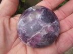 Polished Lithium Mica, Purple Lepidolite (some with Rubellite inclusions) Gallets / Palm Stones - sold per kg - From Madagascar - TopRock