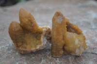 Natural Golden Limonite Solar Spirit Quartz Clusters / Crystals  x 35 From Boekenhouthoek, South Africa - Toprock Gemstones and Minerals 
