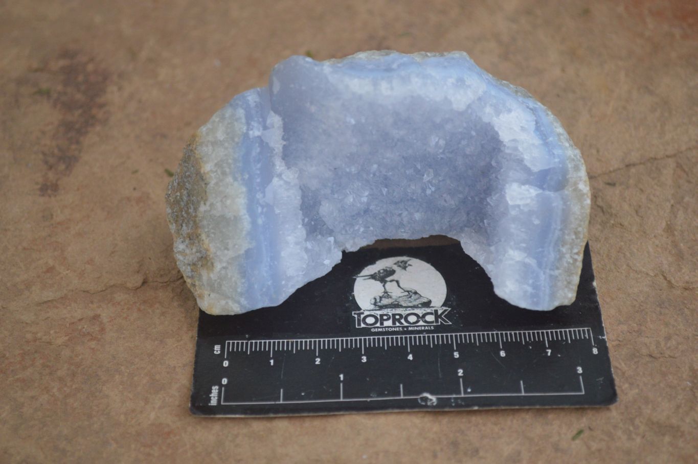 Natural Blue Lace Agate Geode Specimens x 6 From Nsanje, Malawi - Toprock Gemstones and Minerals 