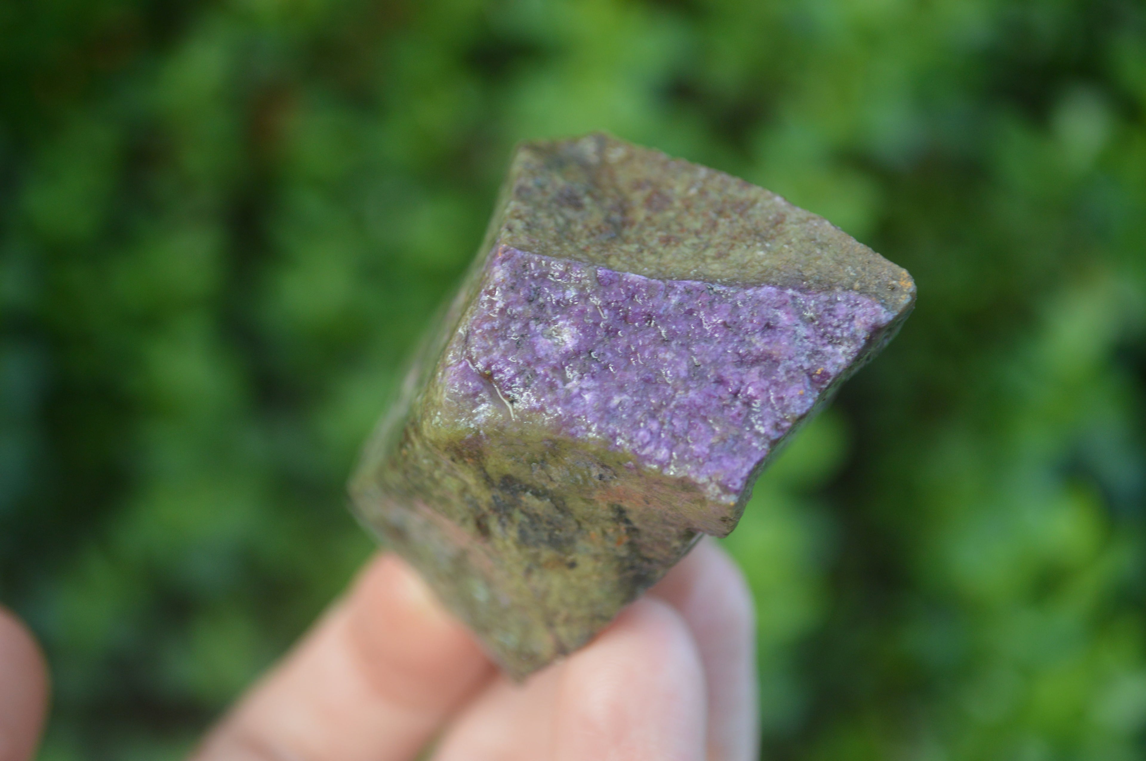 Natural Small Purple Stichtite & Green Serpentine Cobbed Pieces  - Sold per 1 kg (10-18 pieces) - From Barberton, South Africa - TopRock
