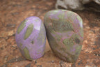 Polished Stichtite & Serpentine Standing Free Forms With Silky Purple Threads  x 3 From Barberton, South Africa - TopRock