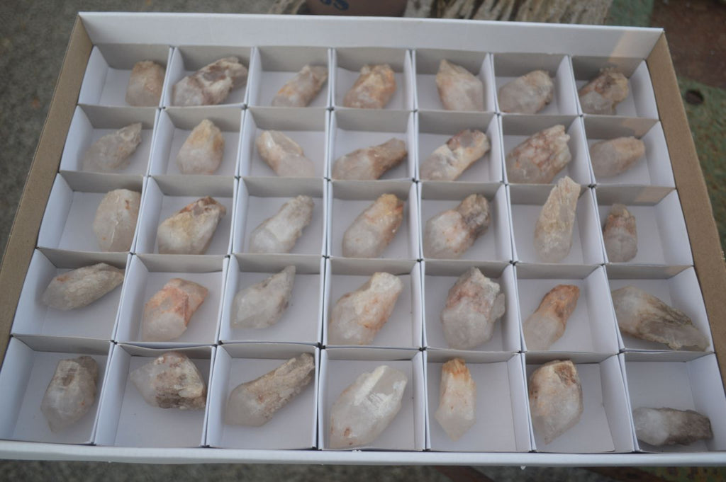 Natural Single Pineapple Candle Quartz Crystals  x 35 From Antsirabe, Madagascar - Toprock Gemstones and Minerals 