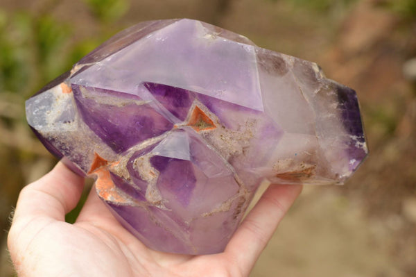 Polished Cascading Deep Purple Window Amethyst Quartz Crystal x 1 From Ankazobe, Madagascar - TopRock