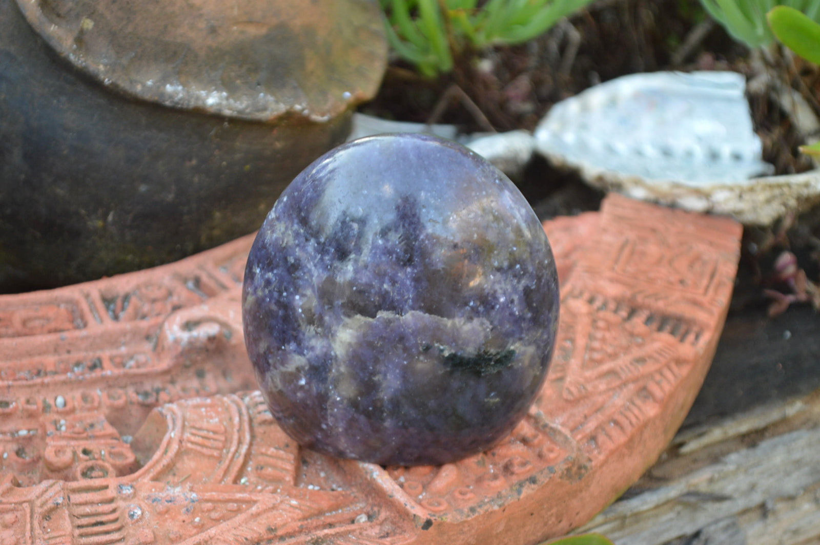 Polished Purple Lepidolite Standing Free Forms With Pink Tourmaline Inclusions  x 2 From Madagascar - TopRock