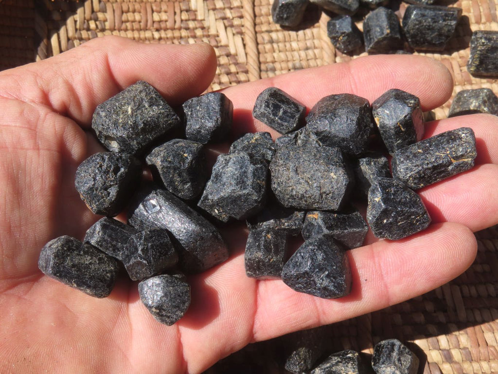 Natural Alluvial Schorl / Black Tourmaline Crystals - sold per kg - From Zimbabwe - TopRock