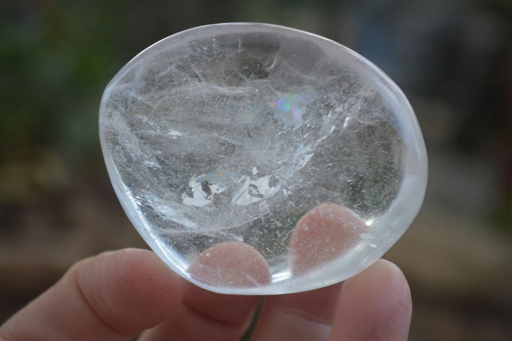 Polished Optic Rock Crystal Quartz Galet / Palm Stones x 12 From Madagascar - Toprock Gemstones and Minerals 