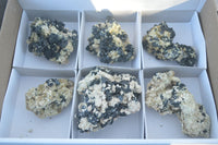 Natural Schorl Black Tourmaline Specimens x 6 From Erongo, Namibia - Toprock Gemstones and Minerals 