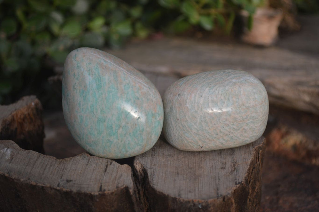 Polished Amazonite Free Forms  x 12 From Zimbabwe - Toprock Gemstones and Minerals 