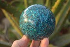 Polished  Conglomerate Chrysocolla Sphere With Azurite & Malachite  x 1 From Congo - Toprock Gemstones and Minerals 