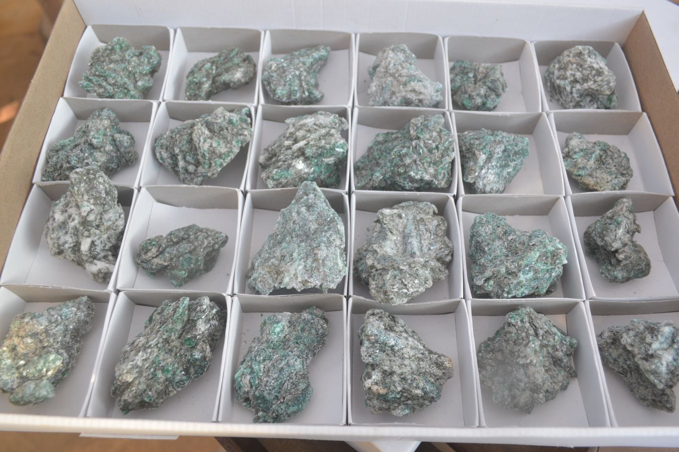 Natural Rare Emerald Mica In Matrix Cobbed Specimens x 24 From Mutoko, Zimbabwe - Toprock Gemstones and Minerals 