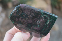 Polished Fluorescent Ruby Corundum In Chrome Verdite Free Forms x 3 From Zimbabwe - Toprock Gemstones and Minerals 