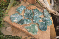 Polished On One Side Emerald Mtorolite Plates x 12 From Mutorashanga, Zimbabwe - Toprock Gemstones and Minerals 