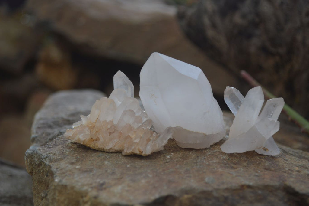 Natural Mixed Quartz Clusters  x 35 From Madagascar - Toprock Gemstones and Minerals 