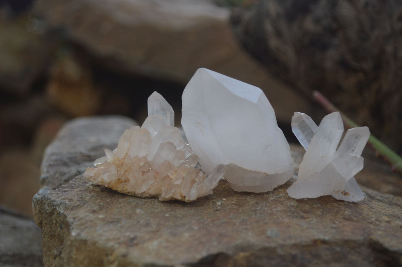 Natural Mixed Quartz Clusters  x 35 From Madagascar - Toprock Gemstones and Minerals 