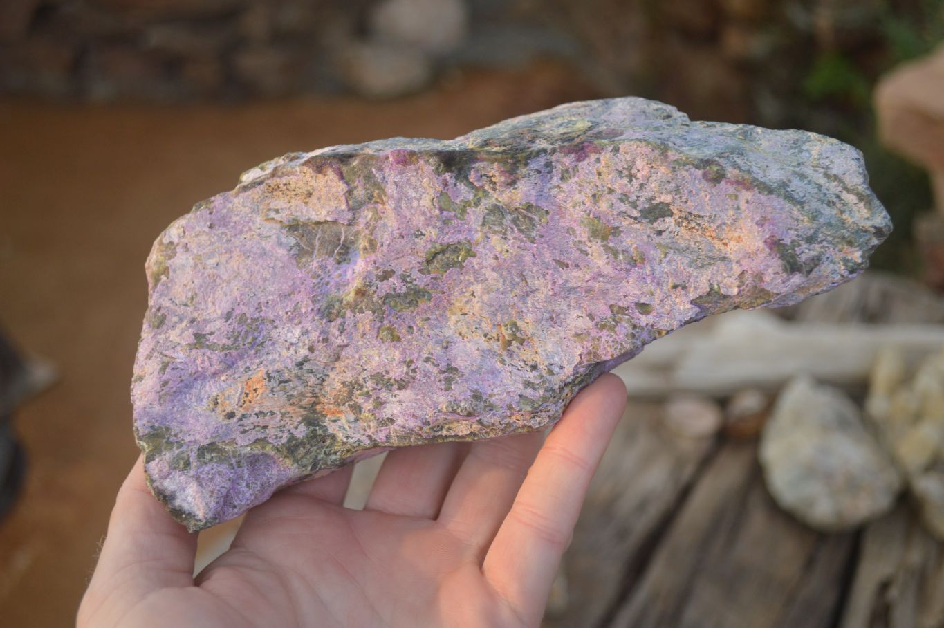 Natural Large Stichtite & Serpentine Cobbed Specimens x 2 From Barberton, South Africa - Toprock Gemstones and Minerals 