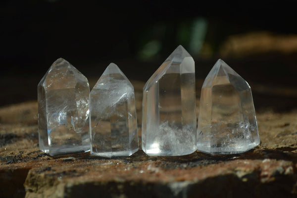 Polished Small Clear Quartz Crystal Points x 35 From Madagascar - TopRock