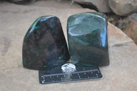 Polished Fluorescent Ruby Corundum In Chrome Verdite Free Forms x 3 From Zimbabwe - Toprock Gemstones and Minerals 
